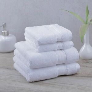 PURELY INDULGENT 4-Piece White Towel Set